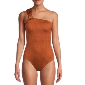 Time and Tru Women's One Shoulder One Piece Swimsuit XL